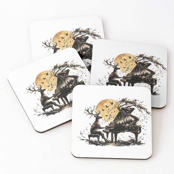 Item preview, Deer Piano Melody designed and sold by TATOXIDE.