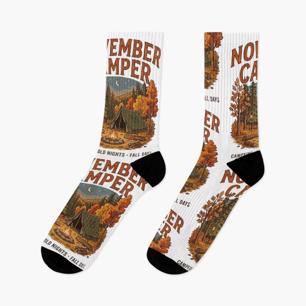 Item preview, November Camper Campfire Cold Nights Fall Days Camping Tent Autumn Outdoor Design designed and sold by 519xdesign.