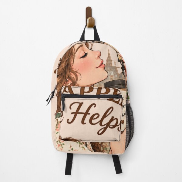 Item preview, Life Happens Coffee Helps Vintage Cottagecore Book Lover Art designed and sold by MAGICKEY2024.