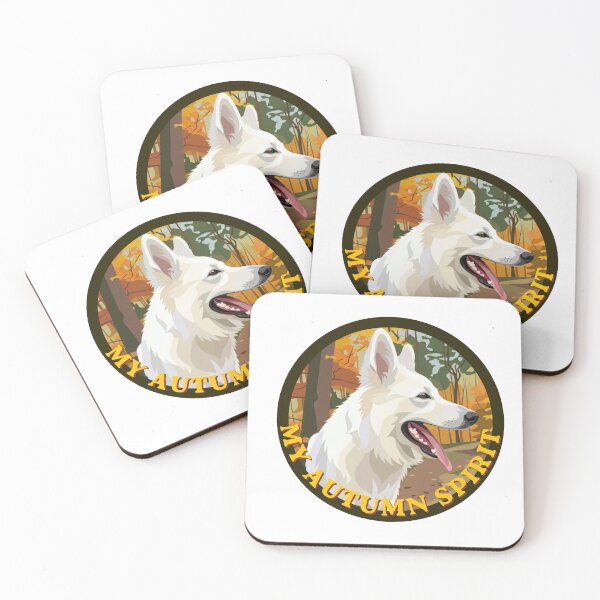 Item preview, My Autumn Spirit - White Dog Personal Space Invader designed and sold by Biczekdziczek.