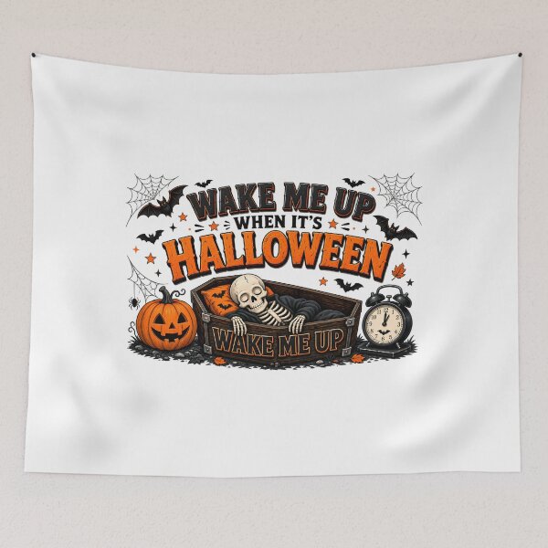 Item preview, WAKE ME UP WHEN IT’S HALLOWEEN designed and sold by zakvisuals.