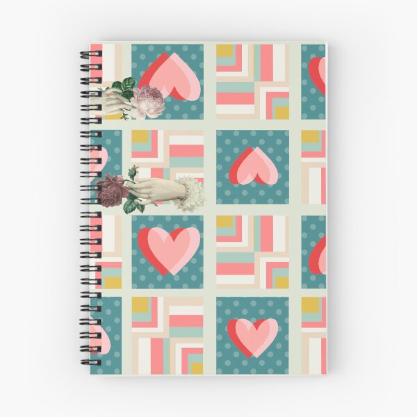 Item preview, Vintage Hand Rose Heart Quilt Grid Pattern designed and sold by AKateWillett.