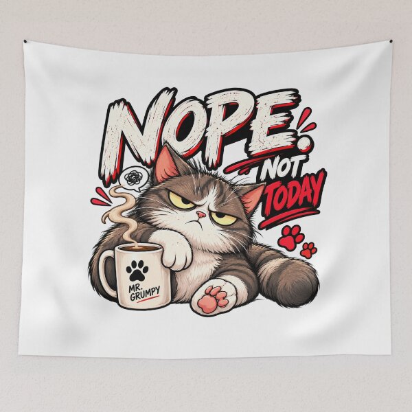 Item preview, Mr. Grumpy – Nope. Not Today. – Funny Grumpy Cat designed and sold by Strongermind.