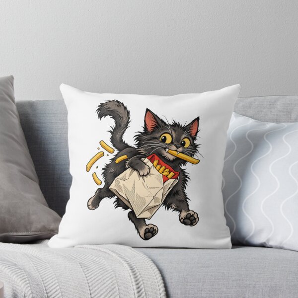 Item preview, French Fry Thief Cat | Scruffy Street Cat Comic Mischief designed and sold by DmaarGroup.