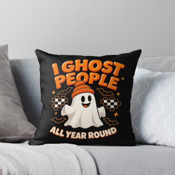 Item preview, I Ghost People All Year Round - Cute Spooky Ghost Introvert Humor designed and sold by Final Chance Designs⭐️⭐️⭐️⭐️⭐️.