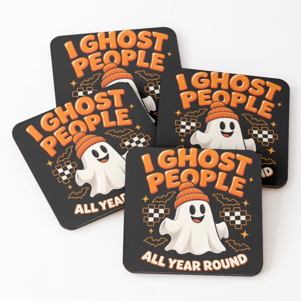 Item preview, I Ghost People All Year Round - Cute Spooky Ghost Introvert Humor designed and sold by Final Chance Designs⭐️⭐️⭐️⭐️⭐️.
