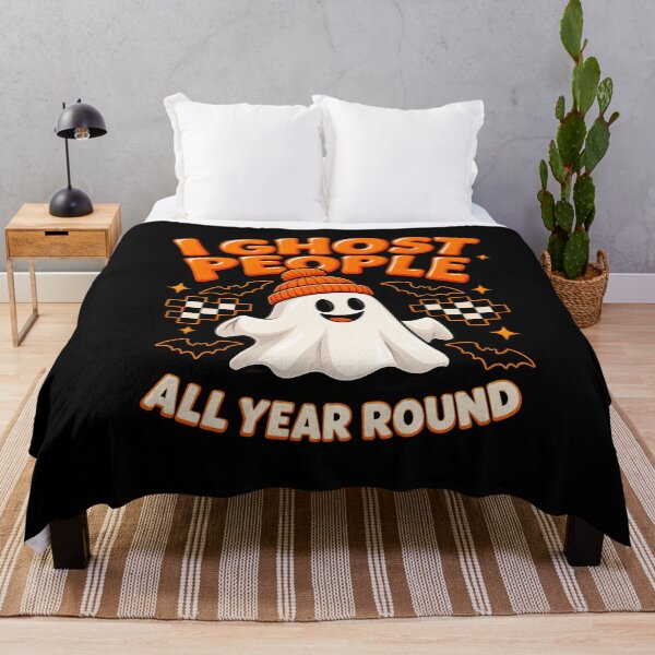 Item preview, I Ghost People All Year Round - Cute Spooky Ghost Introvert Humor designed and sold by Final Chance Designs⭐️⭐️⭐️⭐️⭐️.