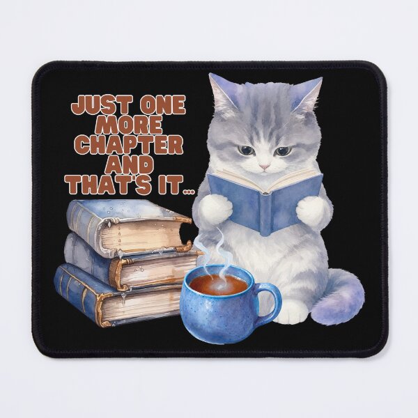 Item preview, Book Lover Cat – Books, Coffee & Cozy Vibes designed and sold by OLYUS.