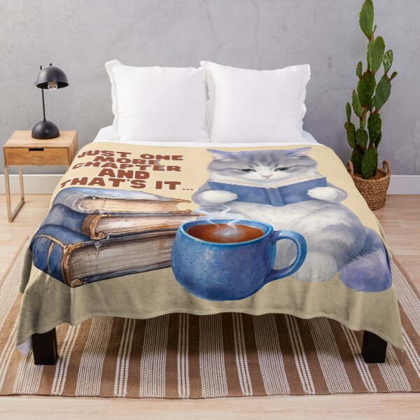 Item preview, Book Lover Cat – Books, Coffee & Cozy Vibes designed and sold by OLYUS.