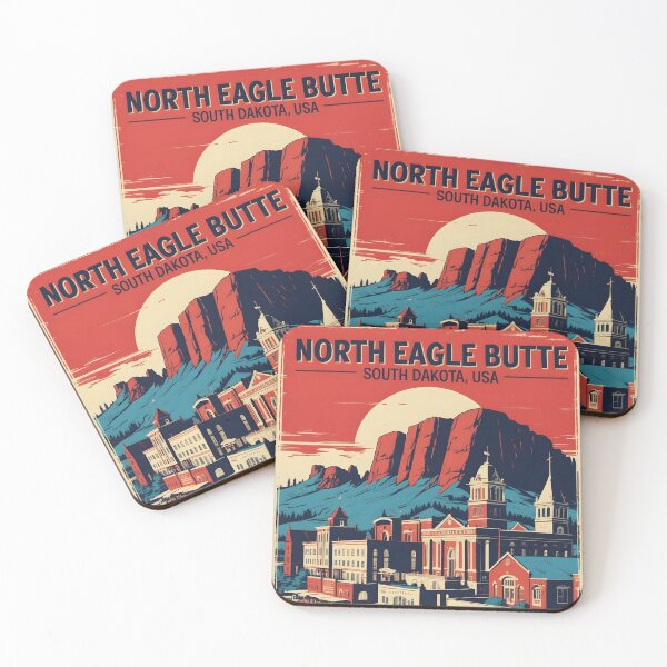 Item preview, North Eagle Butte South Dakota Vintage Travel designed and sold by TravelersGems.