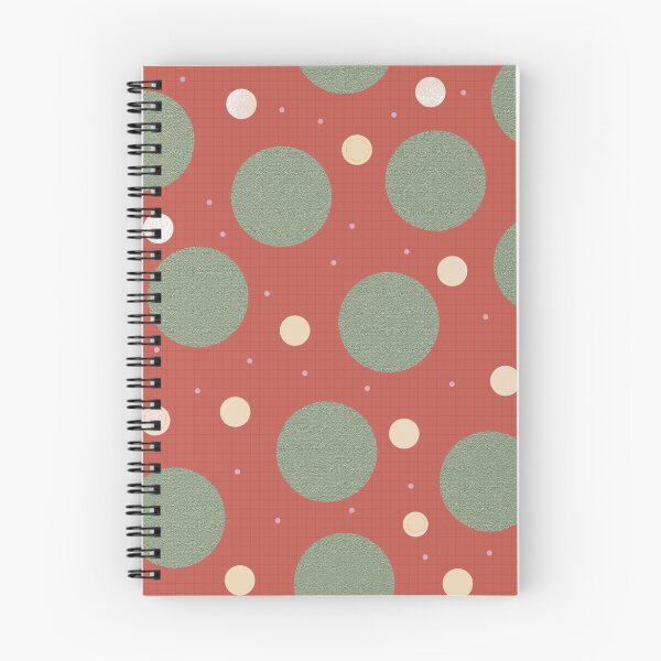 Item preview, Retro Sage Green Polka Dot Red Grid Pattern designed and sold by AKateWillett.