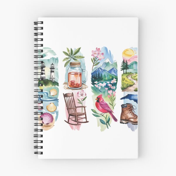 Item preview, North Carolina Watercolor – Lighthouses, Sweet Tea & Mountains designed and sold by Marie Gems.