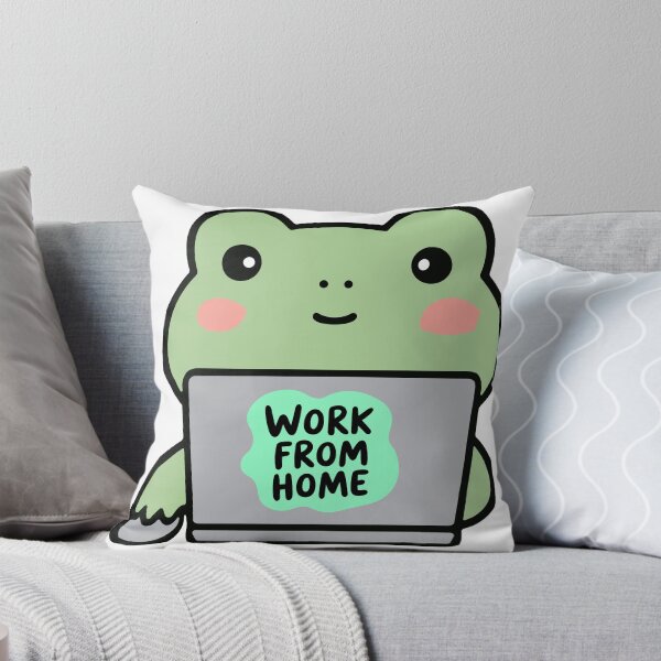 Item preview, Cute Frog Working From Home – Funny Remote Work Design designed and sold by GoldenSparkleShop.