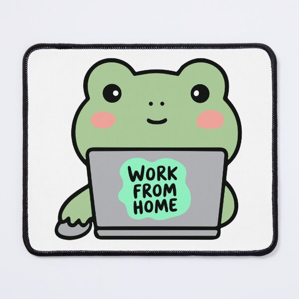 Item preview, Cute Frog Working From Home – Funny Remote Work Design designed and sold by GoldenSparkleShop.