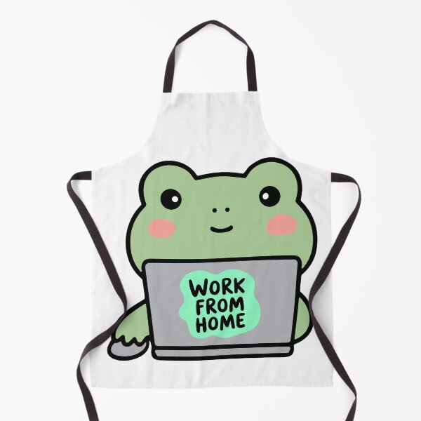 Item preview, Cute Frog Working From Home – Funny Remote Work Design designed and sold by GoldenSparkleShop.