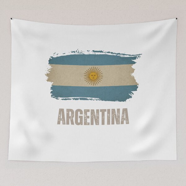 Aperçu de l'œuvre Drapeau vintage grunge de l'Argentine créée et vendue par Dressyourflag.
