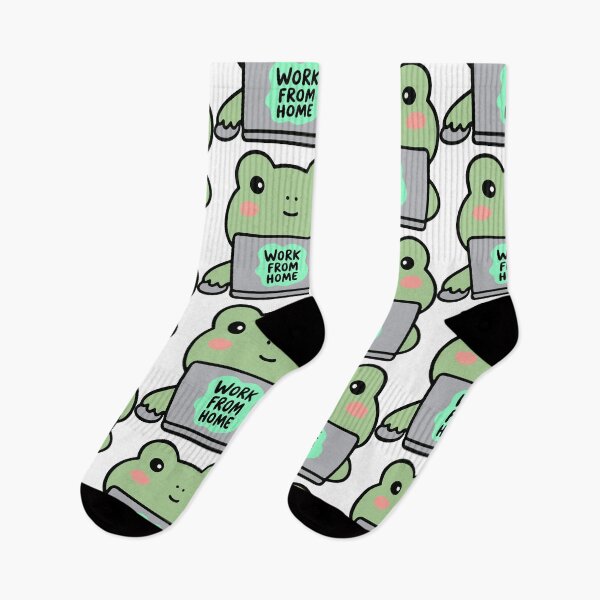 Item preview, Cute Frog Working From Home – Funny Remote Work Design designed and sold by GoldenSparkleShop.