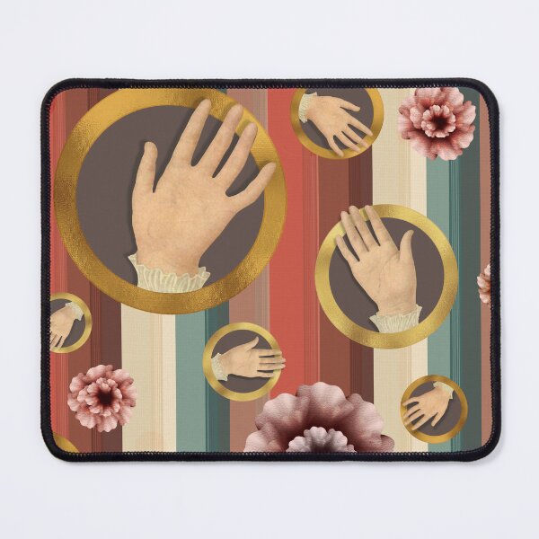 Item preview, Vintage Hand Illustration Gold Frame Floral Stripe designed and sold by AKateWillett.