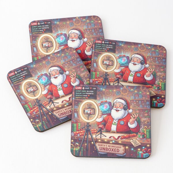 Item preview, Santa Claus Influencer Unboxing Video Funny Christmas designed and sold by SmartPuns.