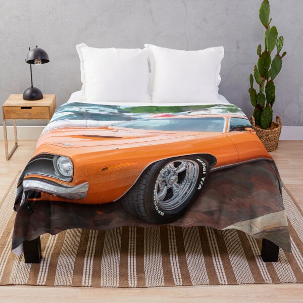 Artikelvorschau, 1970 Vitamin C Orange Plymouth Hemi Cuda Klassischer Mopar Muscle Car Kunst entworfen und verkauft von RichFrancoCars.