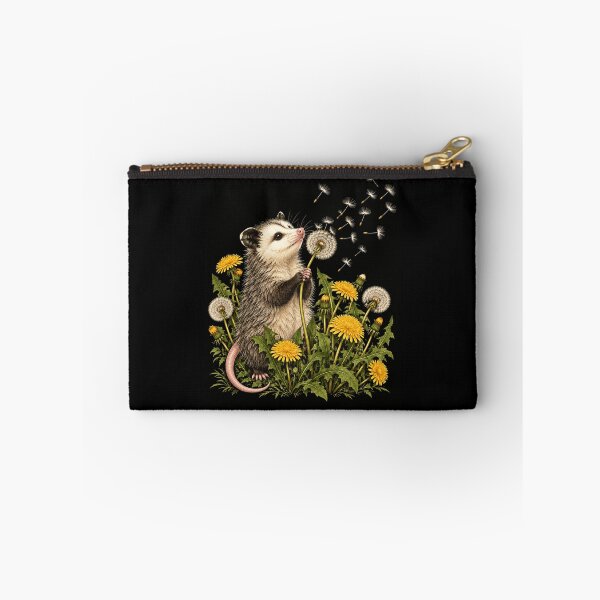 Item preview, Opossum in Dandelion Meadow Whimsical Wildlife Art designed and sold by ROUX-ART.