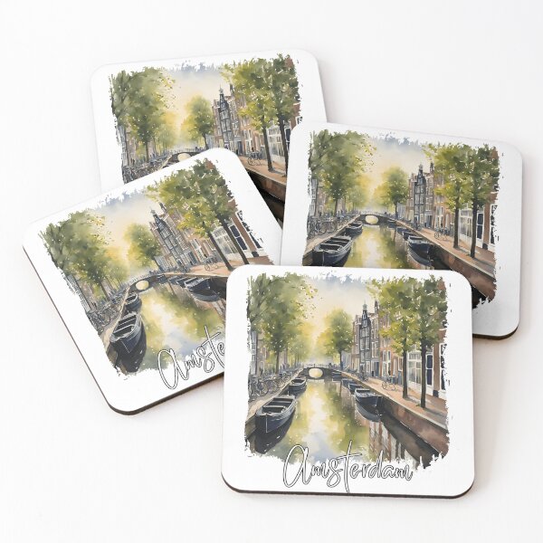 Item preview, Watercolor of Amsterdam, Amsterdam Netherlands designed and sold by Dressyourflag.