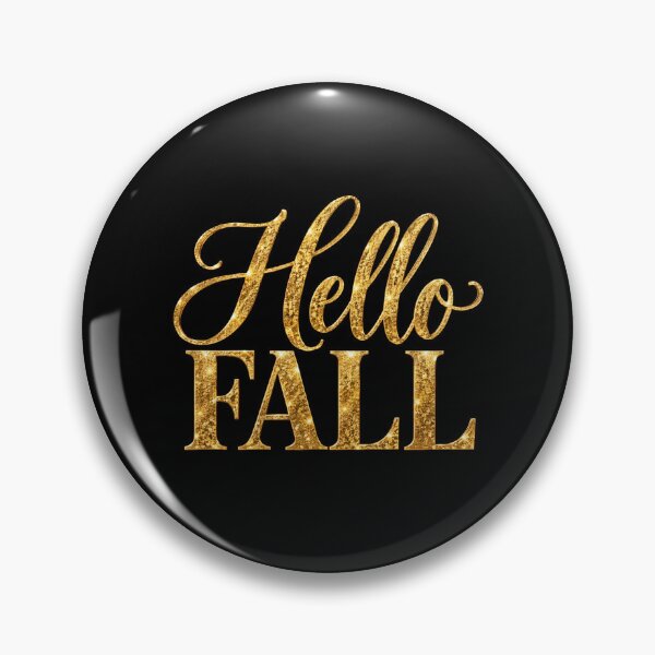 Item preview, Hello Fall Gold Glitter Typography Autumn Greeting designed and sold by ROUX-ART.