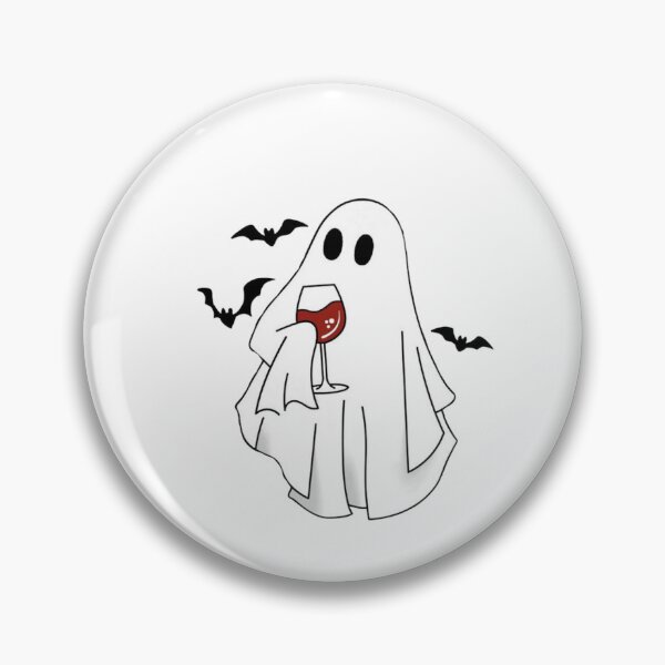 Item preview, Wine & Spirits – Cute Ghost Drinking Wine designed and sold by AandBCollective.