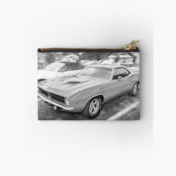 Item preview, 1970 Vitamin C Orange Plymouth 340 Hemi Cuda Classic Mopar Muscle Car Art designed and sold by RichFrancoCars.