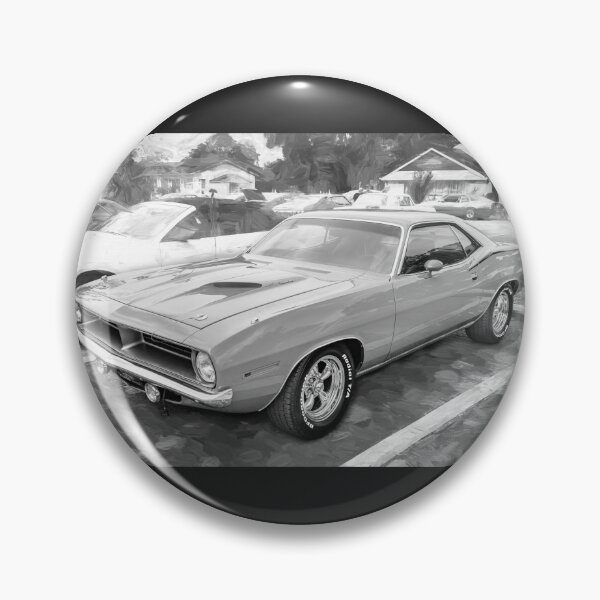 Item preview, 1970 Vitamin C Orange Plymouth 340 Hemi Cuda Classic Mopar Muscle Car Art designed and sold by RichFrancoCars.