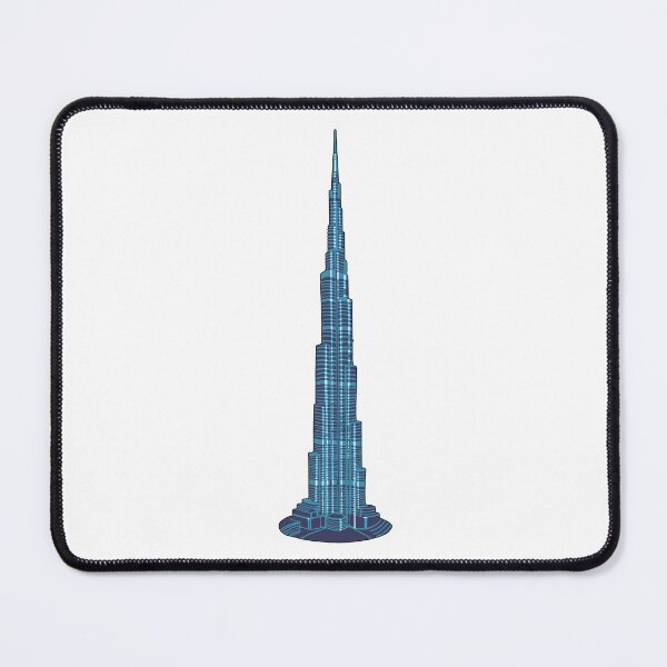 Item preview, Dubai Burj Khalifa Blue Illustration designed and sold by STOXT.