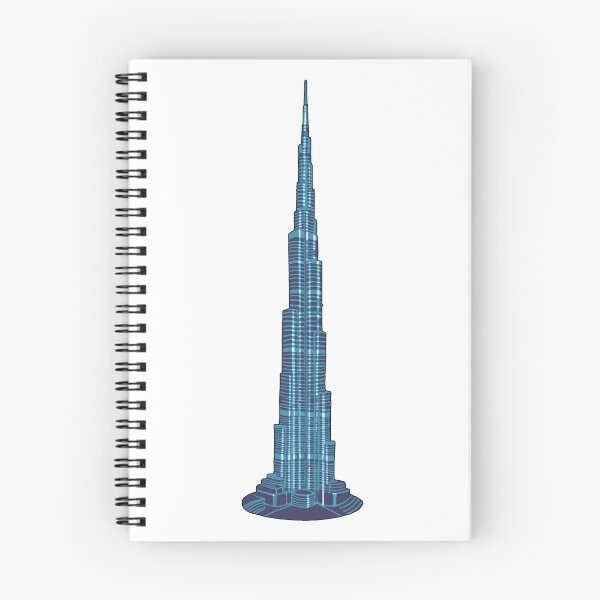 Item preview, Dubai Burj Khalifa Blue Illustration designed and sold by SROXT.