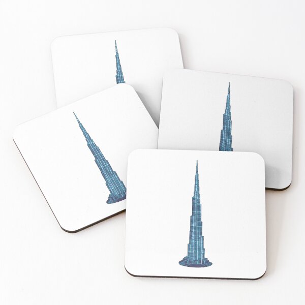 Item preview, Dubai Burj Khalifa Blue Illustration designed and sold by STOXT.