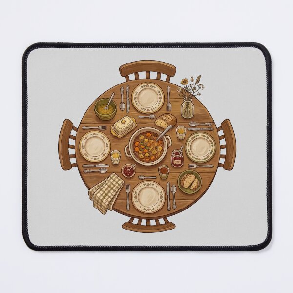 Item preview, Cozy Autumn Dinner Table From Above designed and sold by hattie's.