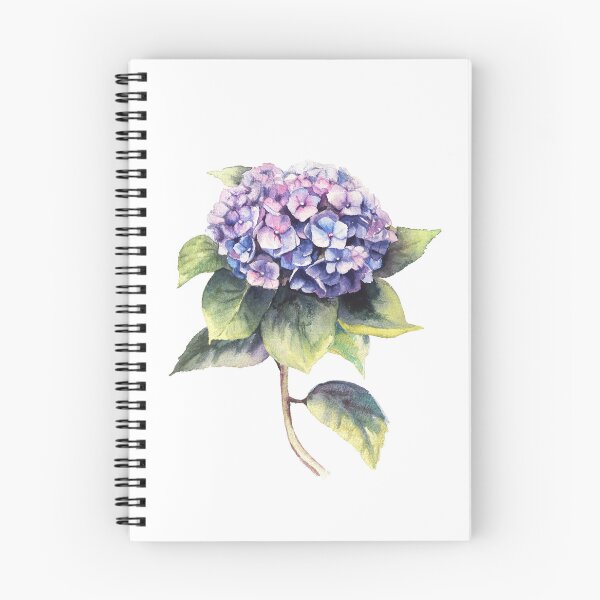 Item preview, Purple pink Hydrangea watercolor botanical floral art print designed and sold by art-tee-ua.