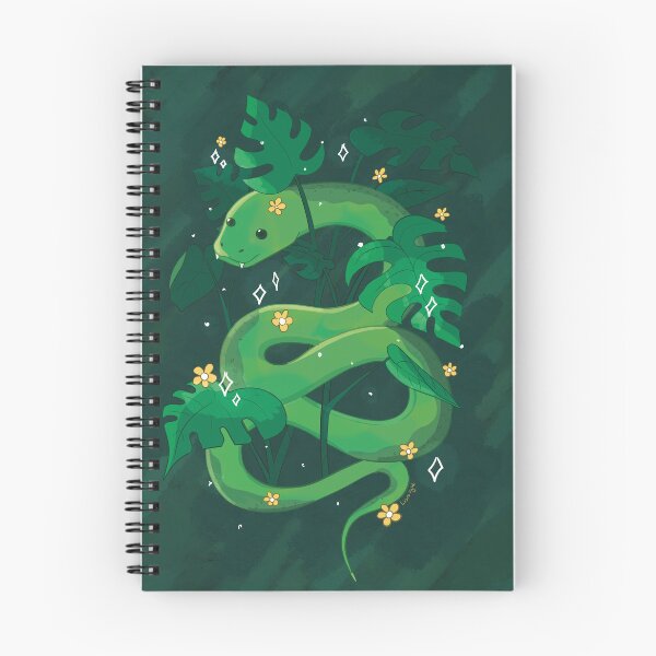 Item preview, Green snake in monstera designed and sold by Lisrolight.