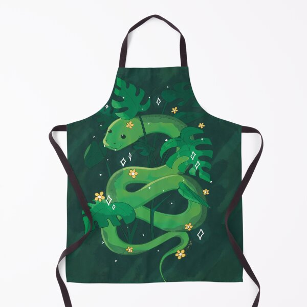 Item preview, Green snake in monstera designed and sold by Lisrolight.