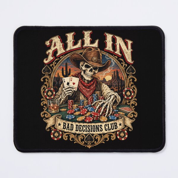 Item preview, cowboy skeleton poker western gambling outlaw art designed and sold by ROUX-ART.