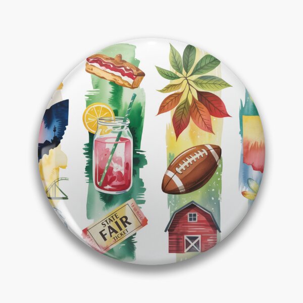 Item preview, Ohio Summer Watercolor – Ferris Wheel, Buckeye & Football designed and sold by Marie Gems.