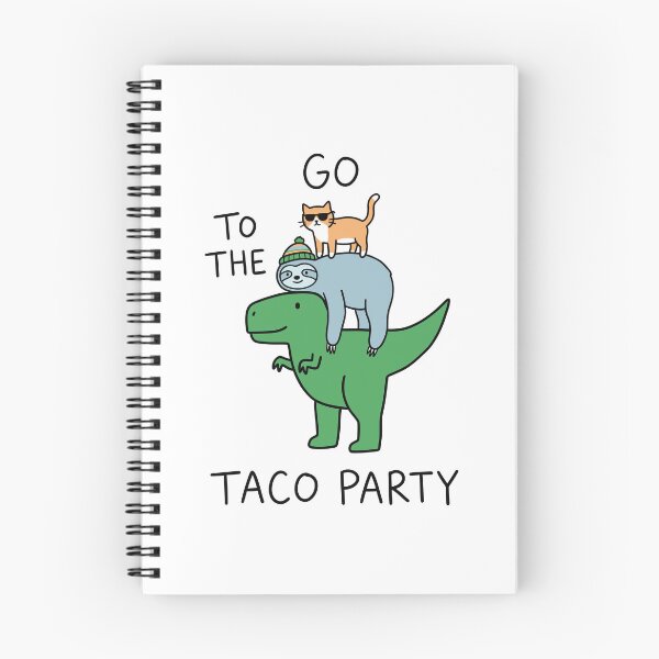 Item preview, Go To The Taco Party Dinosaur Sloth Cat Stack designed and sold by Amir Faysal.