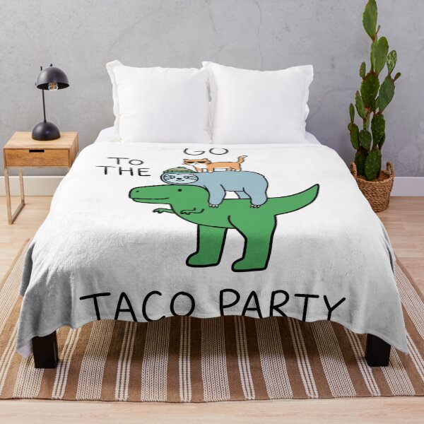 Item preview, Go To The Taco Party Dinosaur Sloth Cat Stack designed and sold by Amir Faysal.