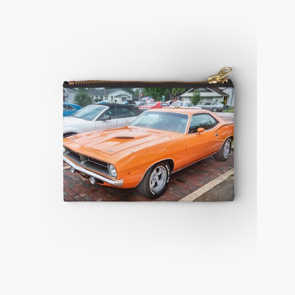 Item preview, 1970 Vitamin C Orange Plymouth 340 Hemi Cuda Classic Mopar Muscle Car Art designed and sold by RichFrancoCars.