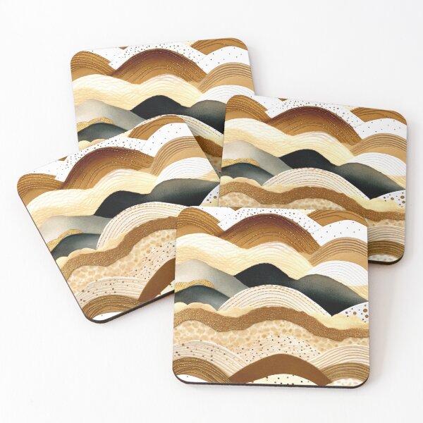 Item preview, Boho Caramel, Cream, And Earthtones Decorative Wavy Pattern designed and sold by DEC02.