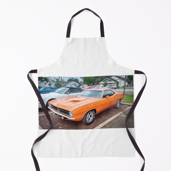 Item preview, 1970 Vitamin C Orange Plymouth 340 Hemi Cuda Classic Mopar Muscle Car Art designed and sold by RichFrancoCars.