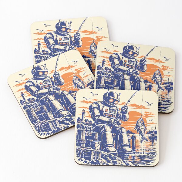Item preview, Gone Fishing Still Operational Robot Fisherman Art designed and sold by 89shirts.