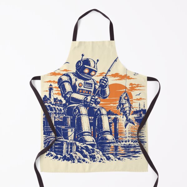 Item preview, Gone Fishing Still Operational Robot Fisherman Art designed and sold by 89shirts.