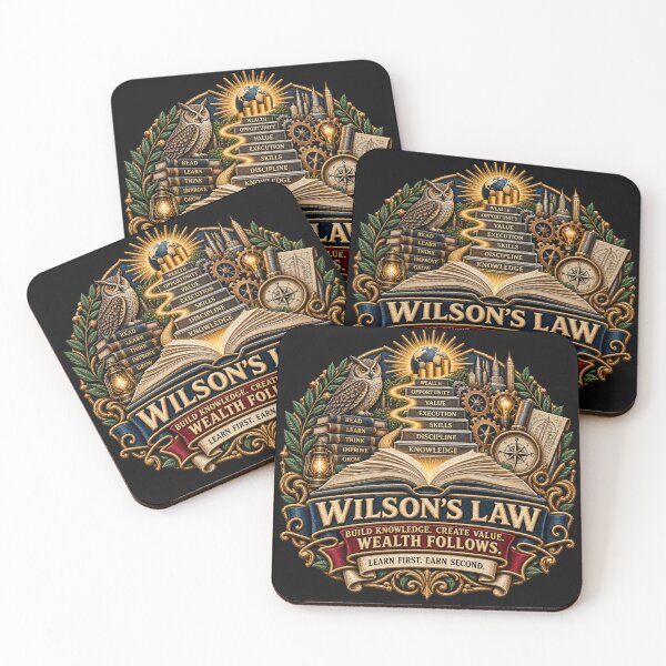 Item preview, Wilson’s Law Knowledge Before Money Motivational Embroidered Design designed and sold by Emoji Emblems.