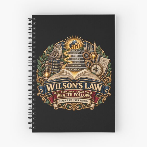 Item preview, Wilson’s Law Knowledge Before Money Motivational Embroidered Design designed and sold by Emoji Emblems.
