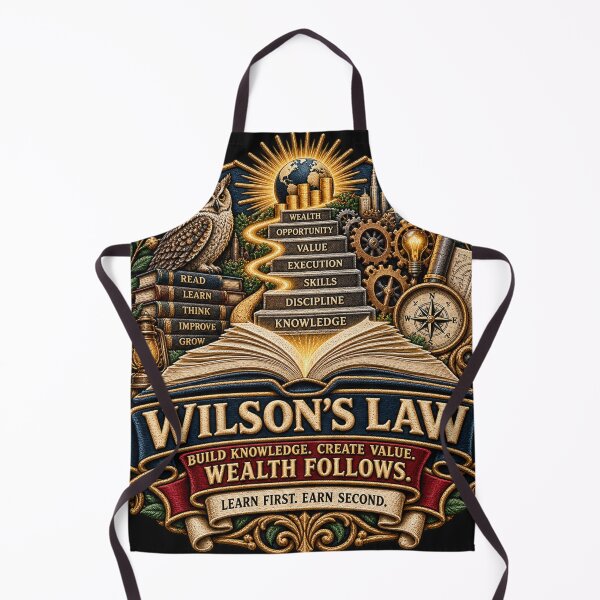 Item preview, Wilson’s Law Knowledge Before Money Motivational Embroidered Design designed and sold by Emoji Emblems.