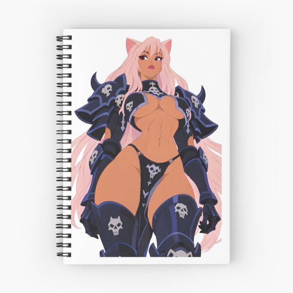 Item preview, Anime Catgirl Knight Dark Armor Fantasy - Retro 90s Cartoon Style designed and sold by  Hollow Moon Studios..